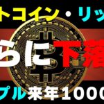 【ビットコイン＆リップル】さらに下落？上げても戻される展開。リップルが来年1000円の可能性