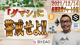 【仮想通貨 ビットコインBTC & アルトコイン 分析】『ダマシ』に警戒せよ!!