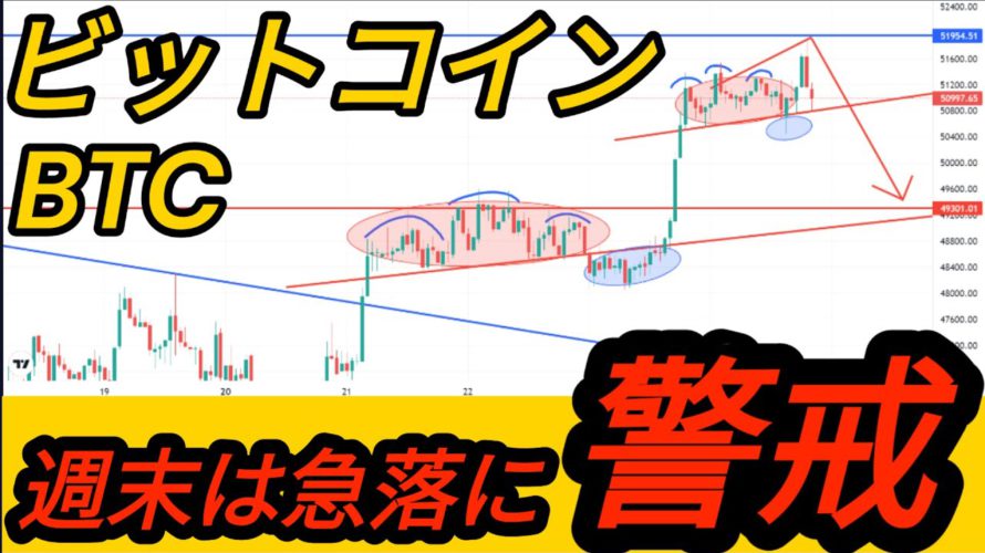 【土,日急落警戒】ビットコイン,仮想通貨に投資している方は絶対に見て下さい【相場分析】BTC