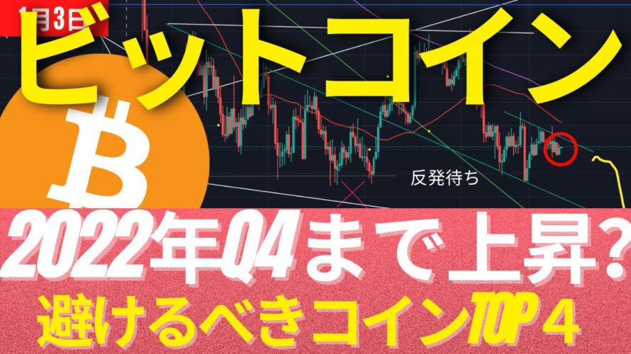1/3(月): ビットコインは嵐の前の静けさ。今年買ってはいけないコイントップ4? #BTC #ETH #仮想通貨