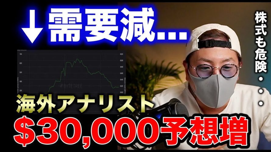 ビットコイン機関投資家需要減少。一方で中小企業の1/4が仮想通貨支払い受け入れ??BTC ETH ADA BIT ONE SOL