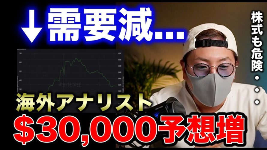 ビットコイン機関投資家需要減少。一方で中小企業の1/4が仮想通貨支払い受け入れ？？BTC ETH ADA BIT ONE SOL