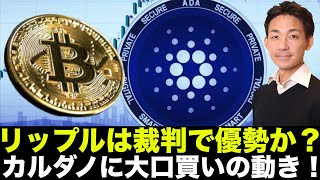 リップルは裁判優勢?カルダノに鯨の大口買い!