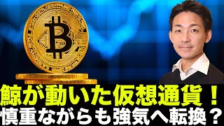仮想通貨で鯨が動いた!ビットコインは慎重ながらも強気へ?
