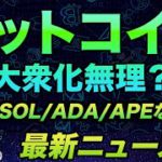 ビットコイン大衆化に悲報😨 イーサリアムが爆上げ直前！？カルダノがソラナを超える日が近い！？でもソラナの成長もやばすぎる！Apeコインが攻撃されてカオス