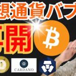 仮想通貨バブル再開のデータがそろった✨ニュース+BTC ETH DOGE ADA CRO 相場分析