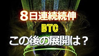 ８日連続続伸のビットコイン。この後の展開は？