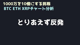 下髭になったので反発すると思う|ビットコイン、イーサリアム、リップルの値動きを解説
