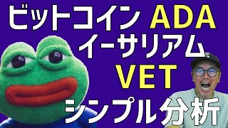 💥ビットコイン月足📈確定しました💥ビットコイン・イーサリアム・ADA 📈分析とVETでBTC,ETHを増やす方法💪ドルインデックス解説🔥