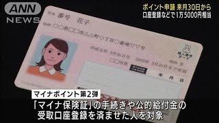 マイナポイント第2弾6月30日から 口座登録などで1万5000円相当(2022年5月17日)