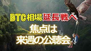 ビットコイン相場は延長戦へ。焦点は来週の公聴会