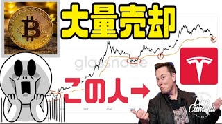 イーロンマスク率いるテスラがビットコイン75%大量売却!暴落の始まりか?