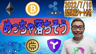 【仮想通貨 ビットコインBTC & アルトコイン 分析】めっちゃ落ちそう!!