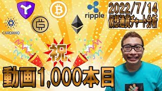【仮想通貨 ビットコインBTC & アルトコイン 分析】✨祝✨動画1,000本目🎉ロングは上抜け確定してから!!