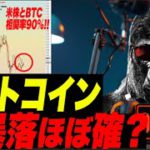 【大暴落】ビットコイン大暴落間近すぎる理由！クジラんがBTC爆投入！さらにSP500との相関率90％！落ちるぅ〜っ！くぅぅ！