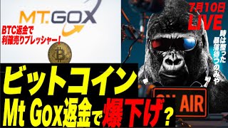 【暴落警報】ビットコイン大暴落間近か?Mt Goxが15万BTC(3300億円相当)返金で、利確売りで暴落か?!