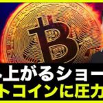 ビットコインに下落圧力。積み上がるショートポジション❗️