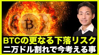 仮想通貨の潜在的急落リスク。ビットコイン二万ドル割れでトレーダーが考えている事。