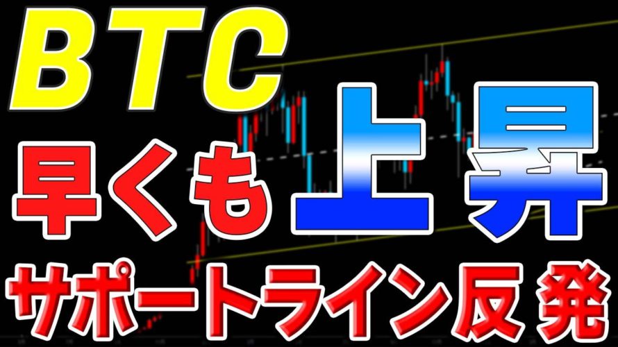 【仮想通貨ビットコイン】早くも上昇転換?サポートラインで強めに反発。日本時間26日23時からはジャクソンホール