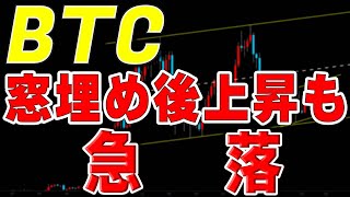 【仮想通貨ビットコイン】高値更新後、急落!この後の判断基準を解説します。