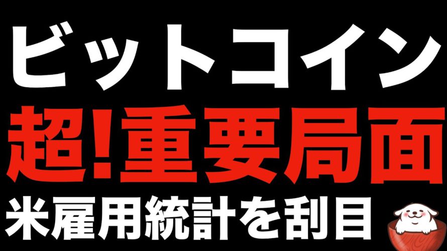 【仮想通貨 ビットコイン】米雇用統計で賃金雇用鈍化なら一気に株高！仮想通貨市場もアゲアゲ！（朝活配信887日目 毎日相場をチェックするだけで勝率アップ）【暗号資産 Crypto】