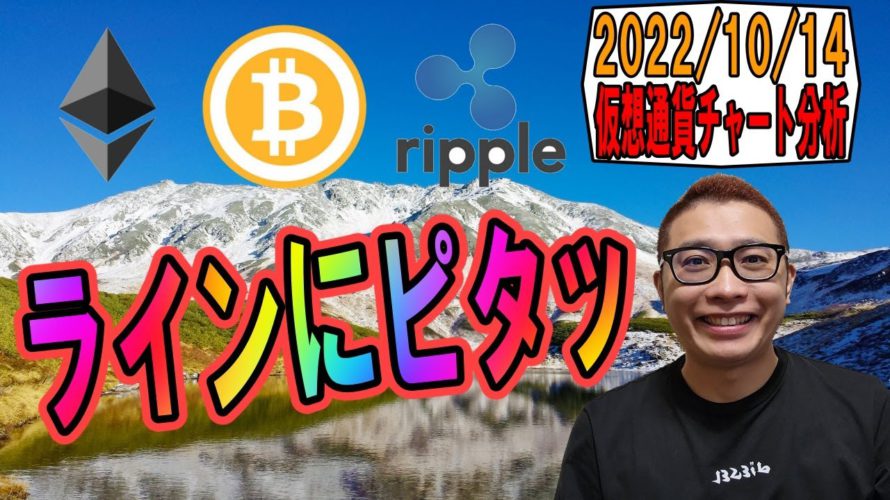 【仮想通貨 ビットコインBTC & アルトコイン 分析】ラインにピタッ!!!