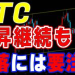 【仮想通貨ビットコイン】注意喚起。上昇しても急落にはご用心。直近、唯一のネガティブ要因