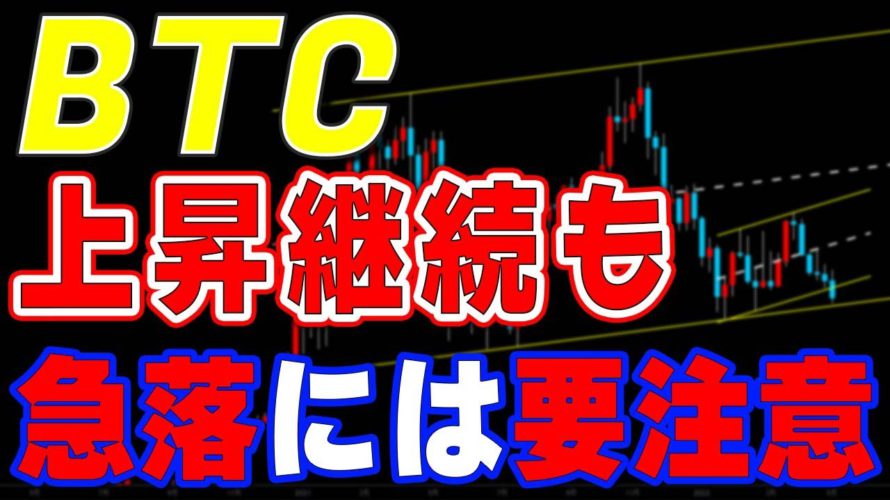 【仮想通貨ビットコイン】注意喚起。上昇しても急落にはご用心。直近、唯一のネガティブ要因