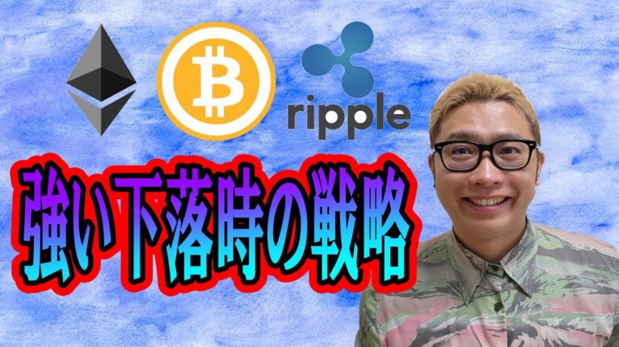 【仮想通貨 ビットコインBTC & アルトコイン 分析】強い下落時の戦略!!