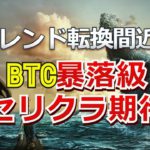 トレンド転換間近のビットコイン。暴落級のセリングクライマックスを期待。