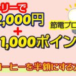 国の節電ポイント毎月1,000円相当貰える⁉/東京電力ログインだけで年600ポイント！/半額で買い物するワザ/ポイ活