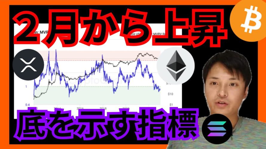 仮想通貨２月から上昇？✨　チャート分析(ビットコイン BTC イーサリアム ETH リップル XRP ソラナ SOL)