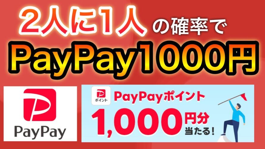 1/2の確率でPayPayポイント1000円当たる!&まさかの商品が無料で貰える…