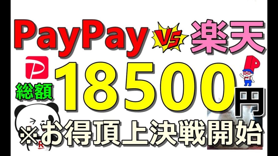 【PayPay & 楽天】PayPayと楽天が爆益!入金や利用のみで貰える!簡単にできるお得案件が大集結
