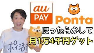auPAY Pontaほったらかして月1万4千円ゲット!