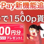 PayPay新機能&〇〇で1500p‼︎最大10万ポイントの激アツキャンペーンも‼︎