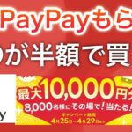 PayPayポイントが必ず貰えるCP &あの商品が無料で貰える…‼︎