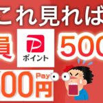 〇〇するだけでPayPay500円確定で貰える！&楽天、LINE ポイント500円も…