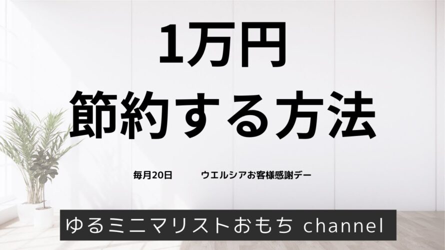 １万円節約する方法　【毎月20日　ウエルシアお客様感謝デー】ウェル活@omochi_channel22​