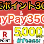 【3分】〇〇に超簡単登録でPayPay、楽天350p貰える…‼︎