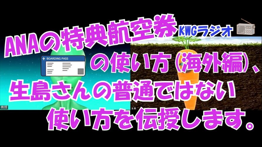 ANAの特典航空券の使い方(海外編)、生島さんの普通ではない使い方を伝授します。