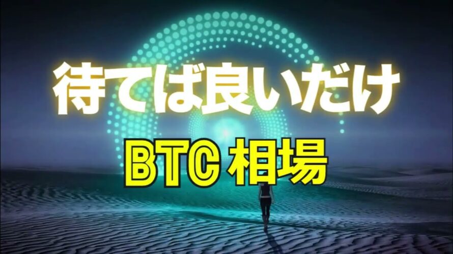 待てば良いだけのビットコイン相場