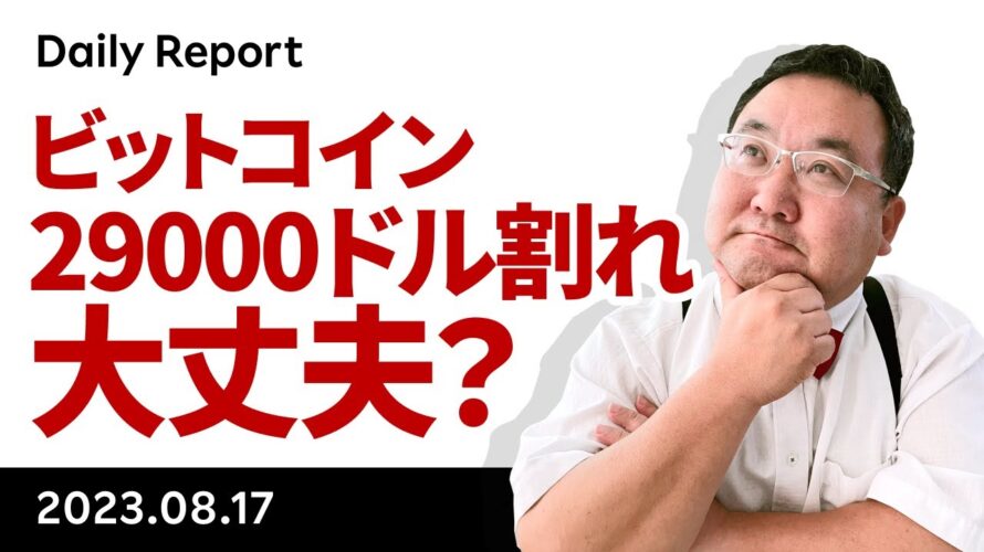 ビットコイン、29,000ドル割れ！何があった？下値の目途は？