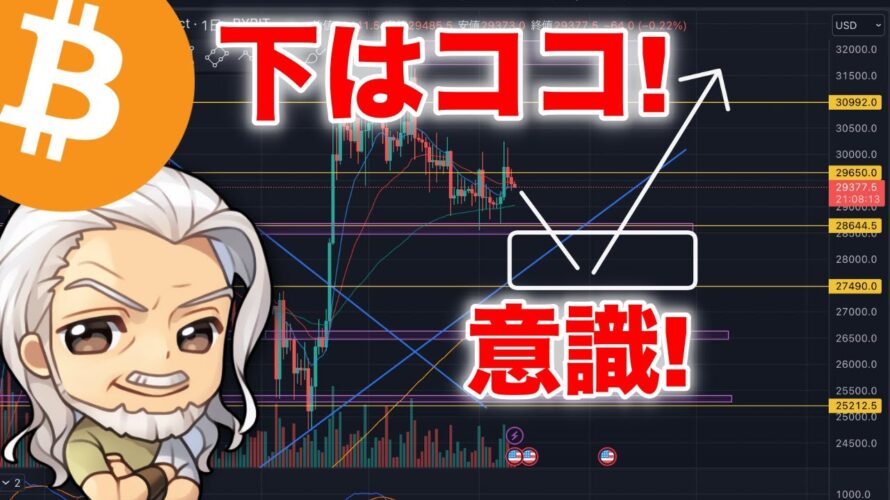 ビットコイン/BTC下落する場合押し目はココね!