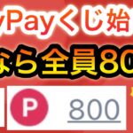 【限定】PayPayくじスタート‼︎＆今なら〇〇で全員800p