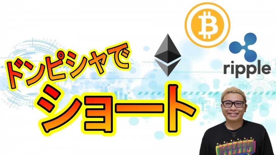 一旦📉下落📉で決着!次の展開を想定!!【ビットコイン & アルトコイン 分析】ショートを半利確して放置中!!