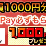 今なら全員1000円分‼︎PayPayポイントも必ず…