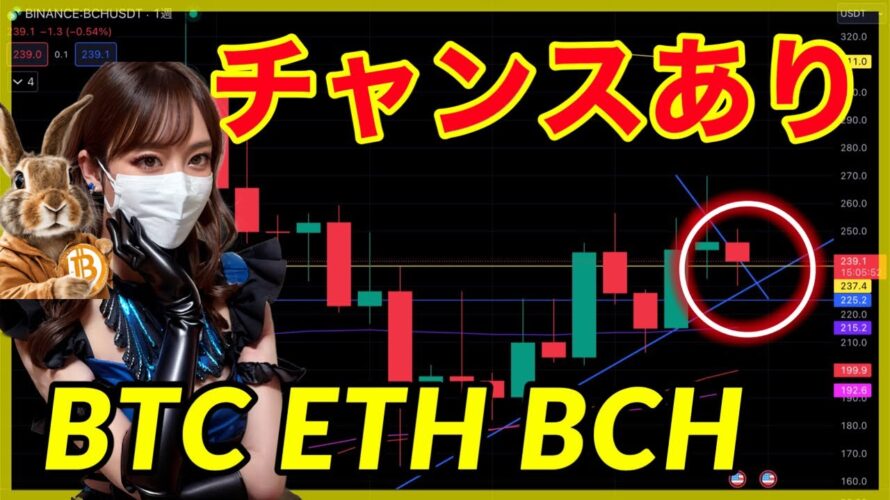 【BTC ETH BCH】テクニカル徹底分析 バイナンスジャパン移行への注意喚起も!
