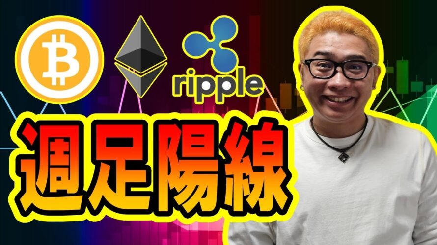【 #ビットコイン & アルトコイン 分析】ビットコイン週足陽線で確定!! #bitcoin #btc