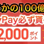 〇〇で全員にPayPayポイント貰える‼︎＆予算100億キャンペーン‼︎